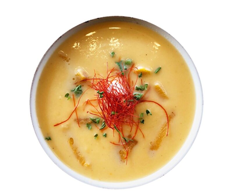 Steckrübensuppe mit Chilistreifen