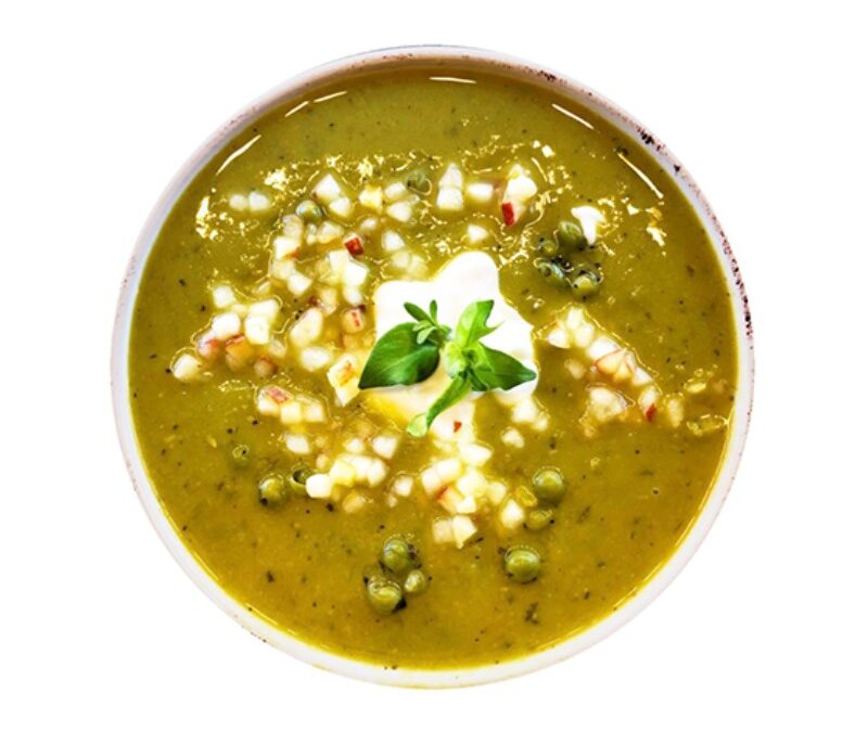 Arabische Erbsen-Apfel-Minze-Suppe